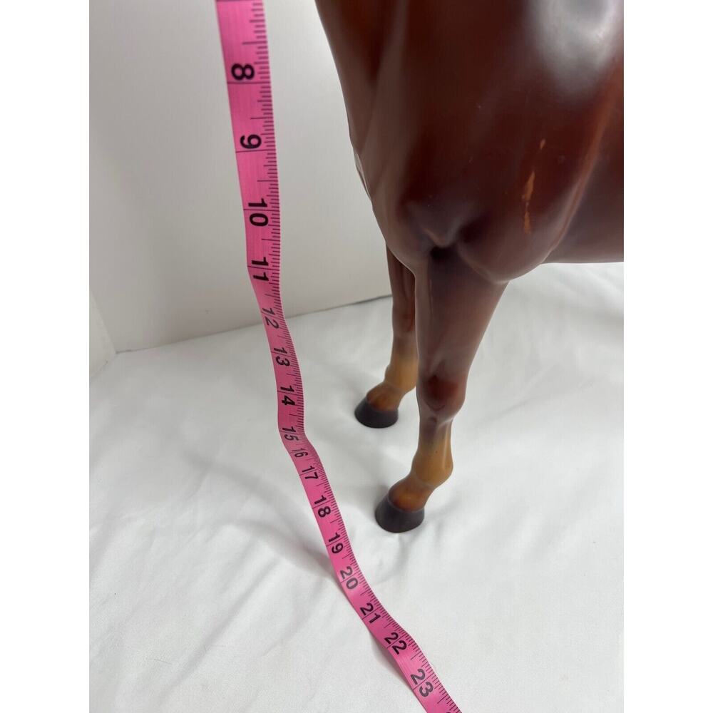 Plastic Horse For 18-20 Dolls, 19 Tall, Brown, Rare Find! - Picture 4 of 5